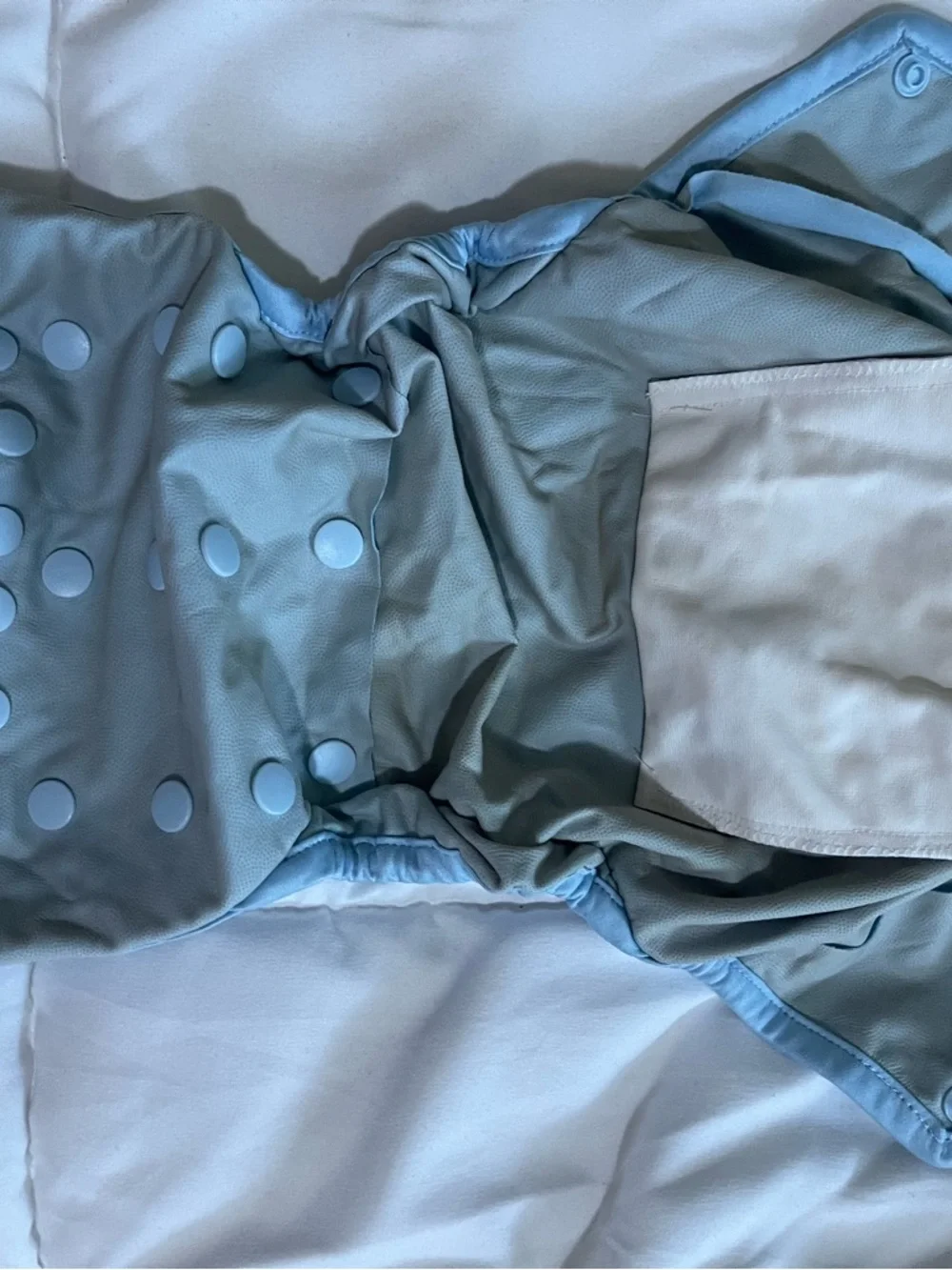 Unbranded Light Blue Kids Diaper cover with Sun & Moon Embroidery